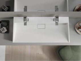 Mexen Ava asztali mosdó üvegből 2/O 100 x 46 cm, fehér - 23011002