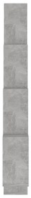 betonszürke szerelt fa négyszögű fali polc 90 x 15 x 119 cm