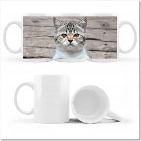 Nyomott mintás bögre Cica