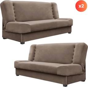 Zestaw 2x Wersalka Rozkładana PIANO Beżowa