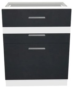 Salandra háromfiókos alsó konyhaszekrény IC 60 Antracit N