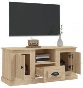 sonoma tölgy színű szerelt fa fali TV-szekrény 100x35,5x45 cm