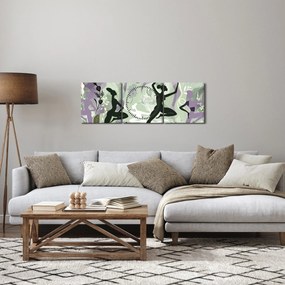 Kép - A táncosok illusztrációja (órával) (90x30 cm)