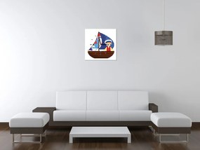 Gario Órás falikép Kis csónakon Méret: 30 x 30 cm