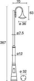 Novolux PANA 672D-L0234B-04 Utcai lámpa 1x34W/LED 3600LM IP65
