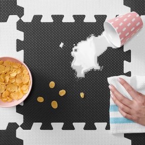 KINDERKRAFT - Habszivacs kirakós LUNO 30db fekete/fehér