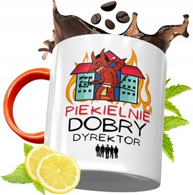 Narancssárga Bögre Igazgatónak Ajándék fényképes nyomtatással