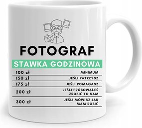 Fotós Bögre Fotós Óradíj Nyomtatott Fényképpel