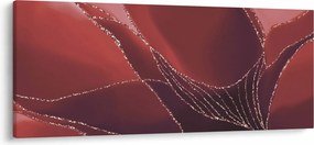 Kép - Piros absztrakt virág N⁰2 (120x50 cm)