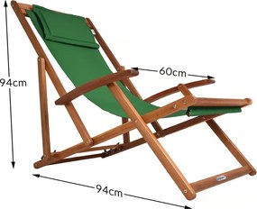 SIENA kerti nyugágy, 94x60x94cm, zöld Casaria