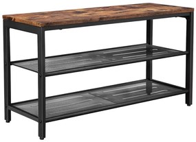 Cipős szekrény DAVOR barna/fekete