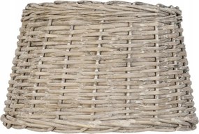 Barna rattan kerek lámpaernyő Joep 30x19 cm