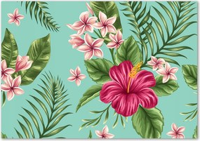 Üveg falpanel Hawaii virágok Ragasztó Ingyenes