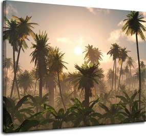 Vászonkép Naplemente Pálmafák Natura 100x80 cm Ideális ajándék
