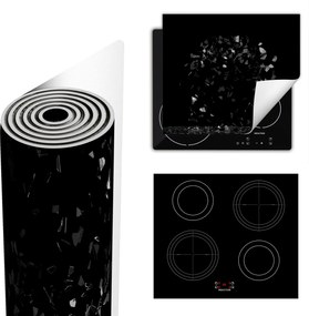 Tűzhelyvédő Szőnyeg Több Helyet Biztosít 60x52 fekete üveg