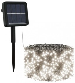 5 db 5x200 LED-es hideg fehér bel-/kültéri napelemes fényfüzér