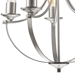 Csillár láncon GINA 5xE27/60W/230V króm