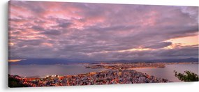 Kép - Alkonyat a város felett (120x50 cm)