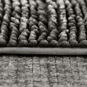 Sötétszürke fürdőszobai kilépő szett 2 db-os WC-hez 80x50 cm Bati – Restilo