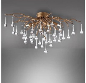 Paul Neuhaus 8090-11 - Felületre szerelhető csillár  ICICLE 4xG9/40W/230V 30x60 cm réz