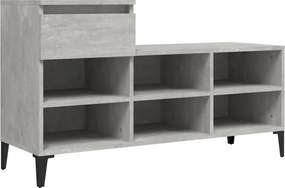 vidaXL betonszürke szerelt fa cipőszekrény 102x36x60 cm