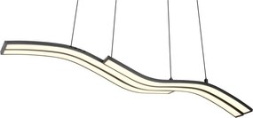 Matt fekete fém LED dimmelhető függőlámpa távirányítóval Spider – Trio Select