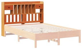 viaszbarna tömör fenyőfa fejtámla tárolóval 140 cm