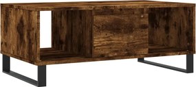 vidaXL füstös tölgy színű fatermék dohányzóasztal 90x50x36,5 cm