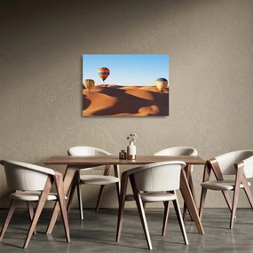 Kép - Repülő léggömbök a pusztában (üvegen) (70x50 cm)