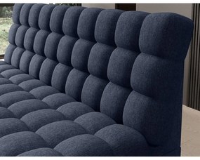 Kék zsenília kinyitható-tárolóhelyes kanapé 197 cm Clareta – ELTAP