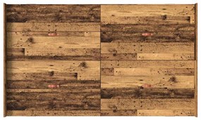 Ágykeret tárolóval fejtámlával Régi fa 120 x 200 cm Faanyag