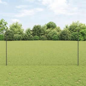 Kertkerítés Készlet 2 db Szürke Porszórt acél 10 x 1,5 m