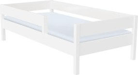 Gyerekágy biztonsági akadállyal, fehér, 80x180, MIX