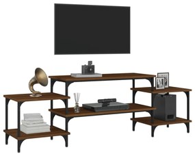 barna tölgyszínű szerelt fa TV-szekrény 157x35x52 cm