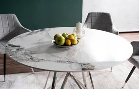 Murano étkezőasztal kerek 120cm króm