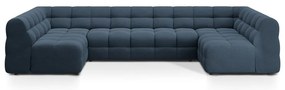Sötétkék sarokkanapé (U alakú) Kendal – Micadoni