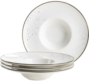 Mäser 4 darabos gourmet tányérkészlet Pintar Fehérkék pöttyös 26 cm
