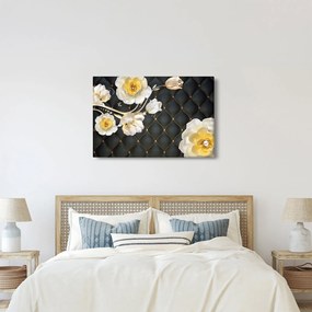 Fehér rózsa virágok képe (90x60 cm)