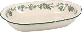 Zöld-elefántcsont színű szervírozó porcelán tányér Cyril – S|P Collection