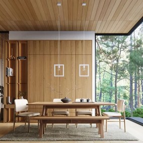 Sollux SL.1312 - Csillár zsinóron ARIES 1xE27/15W/230V bükkfa/fehér