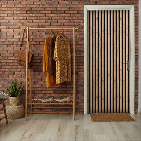 Fotótapéta Ajtó Deszkák Lamellák a konyhába