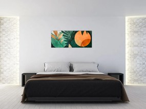 Kép - Geometrikus természeti minták (120x50 cm)