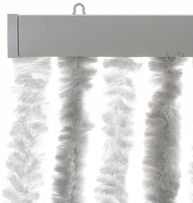 világosszürke és fehér zsenília rovarfüggöny 100x200 cm