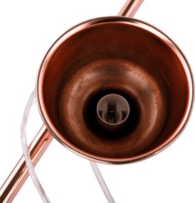Függőlámpa retro stílusban, fém, rose gold, AVIER TYP 4