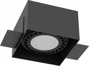 Lámpatest süllyesztett spot fekete szögletes 12 cm szem Brosline