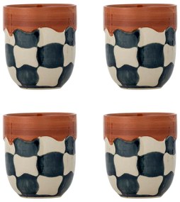 Kőedény csésze szett 4 db-os 375 ml Check – Bloomingville
