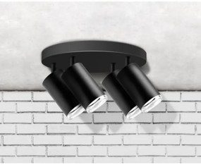 Fürdőszobai spotlámpa TURYN 4xGU10/10W/230V IP44 fekete