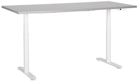 Szürke és fehér elektromosan állítható íróasztal 180 x 72 cm DESTINAS Beliani