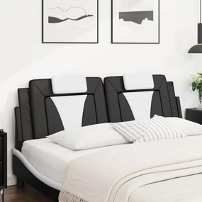 fekete és fehér műbőr fejtámla párna 160 cm