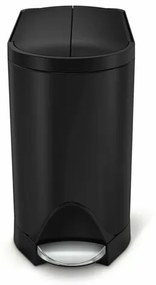 Simplehuman keskeny pedálos kosár 10 L, fekete